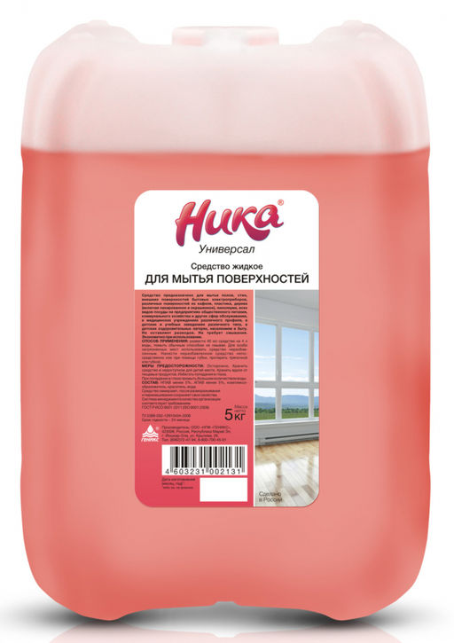 Средство жидкое для мытья поверхностей "НИКА-УНИВЕРСАЛ" 5кг арт 60038 (509) НИКА