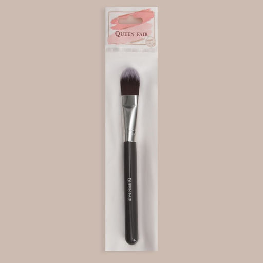 Кисть для макияжа Brush GRAPHITE, 17 (+/- 1) см, цвет тёмно-серый/серебристый - Queen fair фото 5