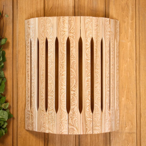 Абажур для бани и сауны «Русские узоры», липа, 31×27×11 см, настенный угловой, «Добропаровъ»