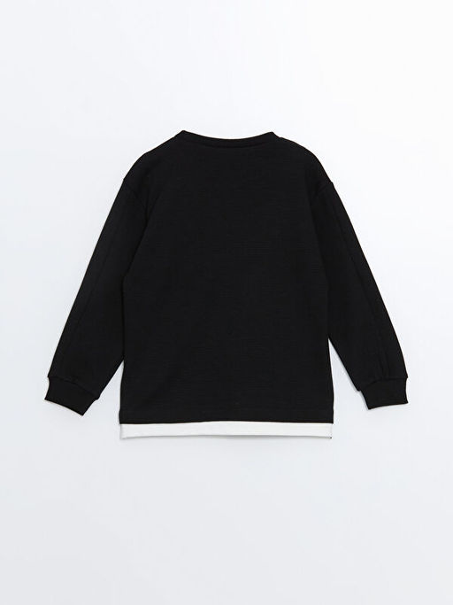 Bisiklet Yaka Erkek Bebek Sweatshirt - Waikiki фото 3