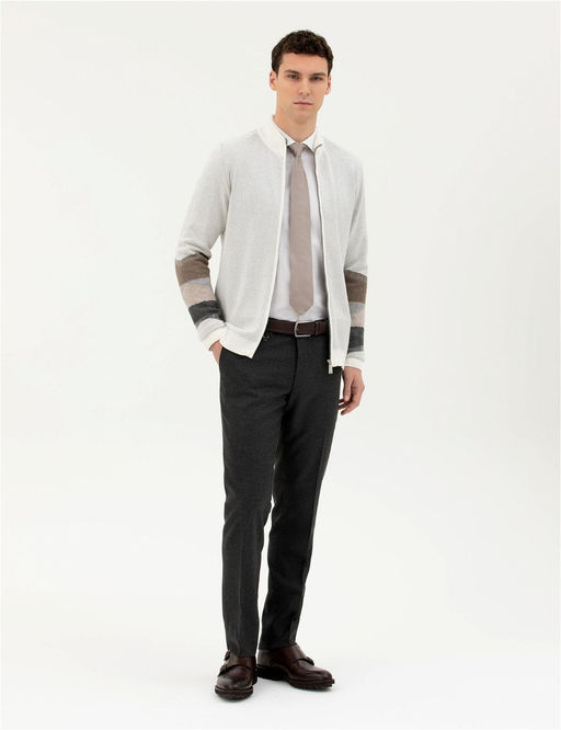 Ekru Slim Fit Fermuarl_ Triko H_rka - Pierre cardin фото 4