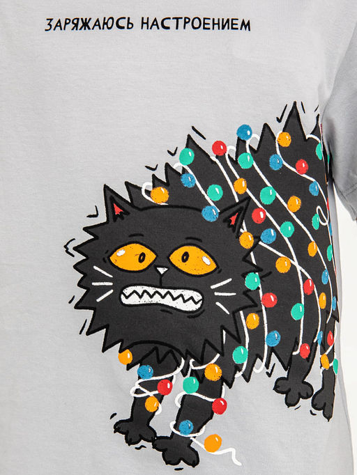 Футболка для мальчиков светло-серая с печатью - Mark formelle фото 5