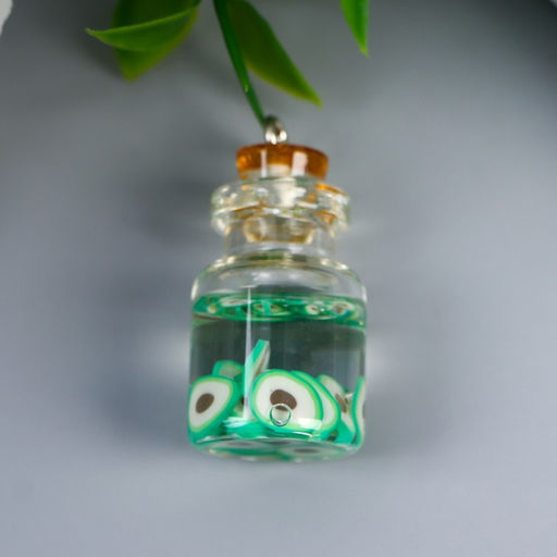 Цена за 5 шт. Подвеска для творчества стекло, пластик «Фрукты в колбе», 2.8×1.5 см, МИКС