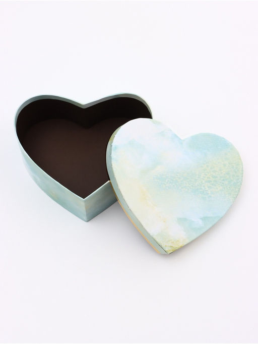 Набор подарочных коробок сердце 3 в 1, бирюзовый мрамор, 22?20?9; 18.5?17?7.5; 16?14?6 см