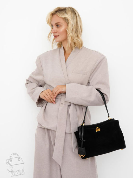 Сумка женская кожаная 1001MF black Polina&Eiterou