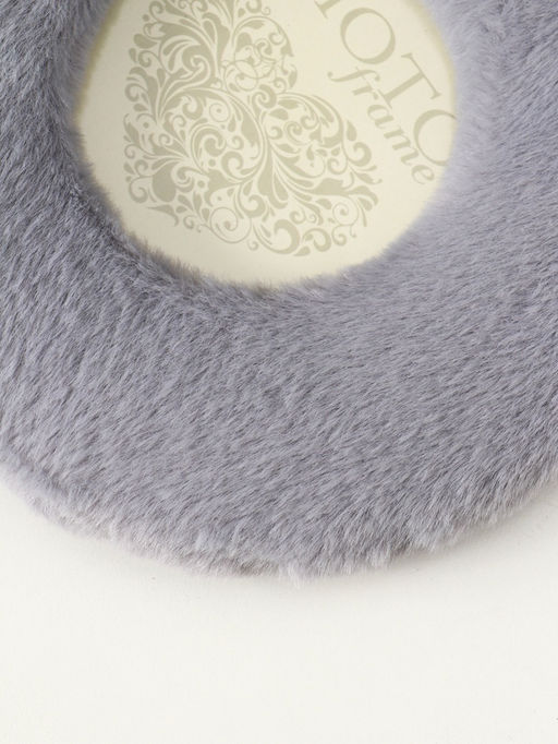 Фоторамка МДФ, иск. мех 11х11 см "Серый мишка" 20х2х20 см