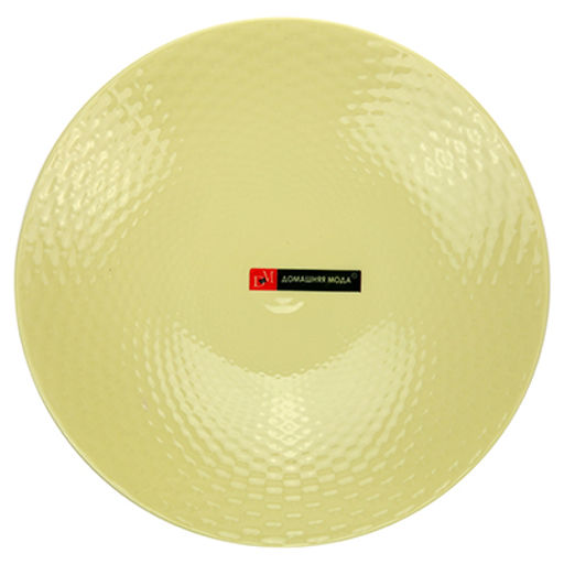 "ДМ" Блюдо фарфоровое "Плетенка-колор" д205мм, h35мм, желтый (Китай)