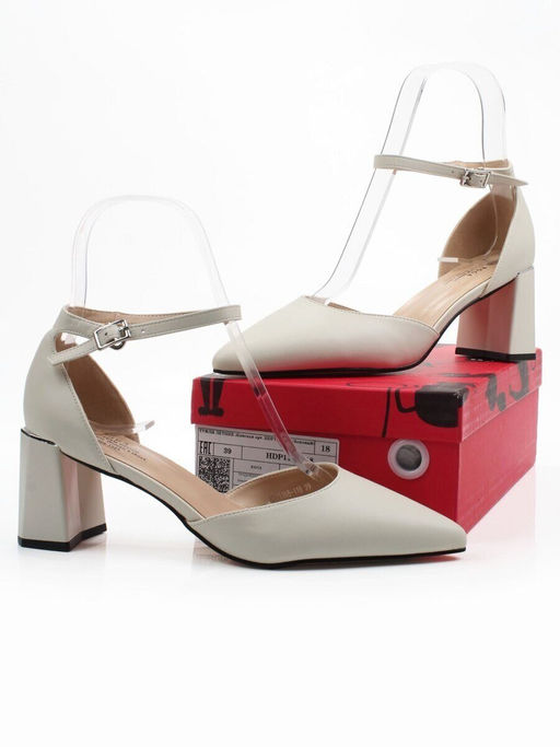 06-HDP1168-118 LT. BEIGE Туфли летние женские (натуральная кожа)