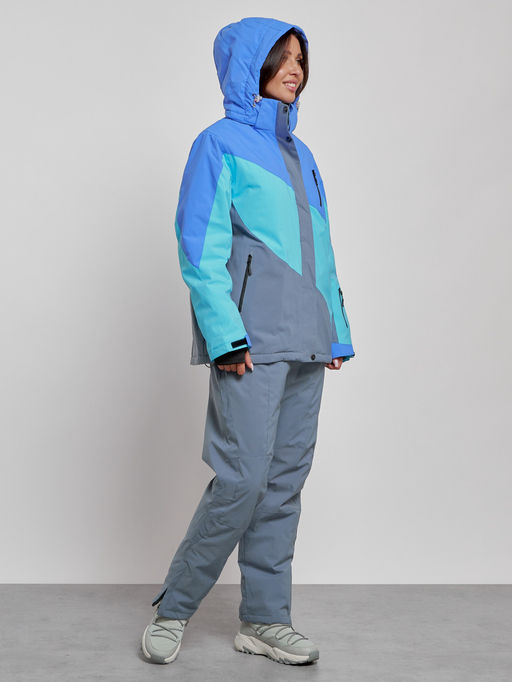 Горнолыжный костюм женский большого размера зимний синего цвета 02308S - Chunmai фото 7