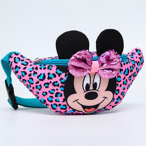 Сумка поясная детская для девочки, с ушками, 25×6×13 см, Минни Маус