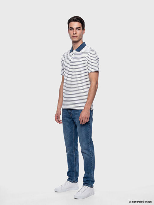 Polo Yaka ?izgili Erkek Ti??rt