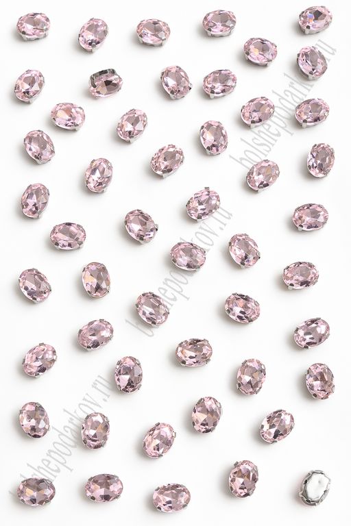 Стразы пришивные 8*6 мм "Овал" (50 шт) SF-7053, светло-розовый №20