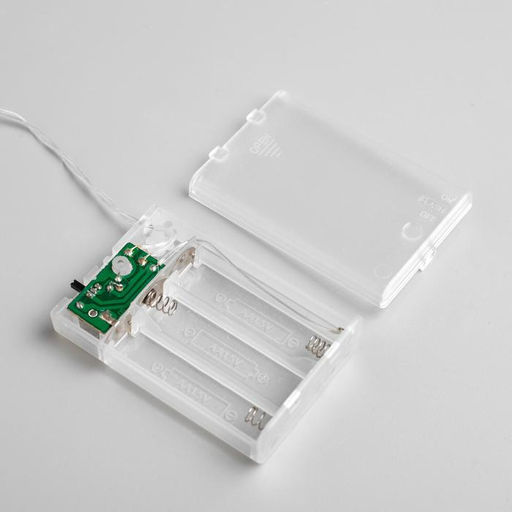Гирлянда Нить 2 м, IP20, прозрачная нить, 20 LED, 2 режима, батарейки AAх3 (нет в комплекте), свечение синее - Luazon lighting фото 5