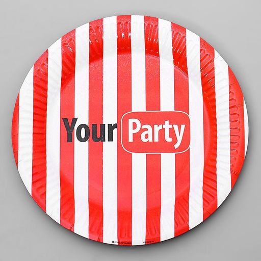 Цена за 10 шт. Тарелка бумажная Your party, 18 см - Страна карнавалия фото 13