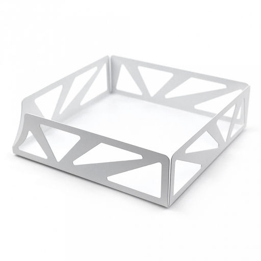 Салфетница металлическая 17,5х17,5х5см, белый (Россия) - Домашняя Мода фото 4