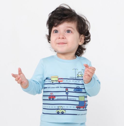 CRB wear/CSNB 62669-43 Джемпер для мальчика, голубой/Ex.Cherubino