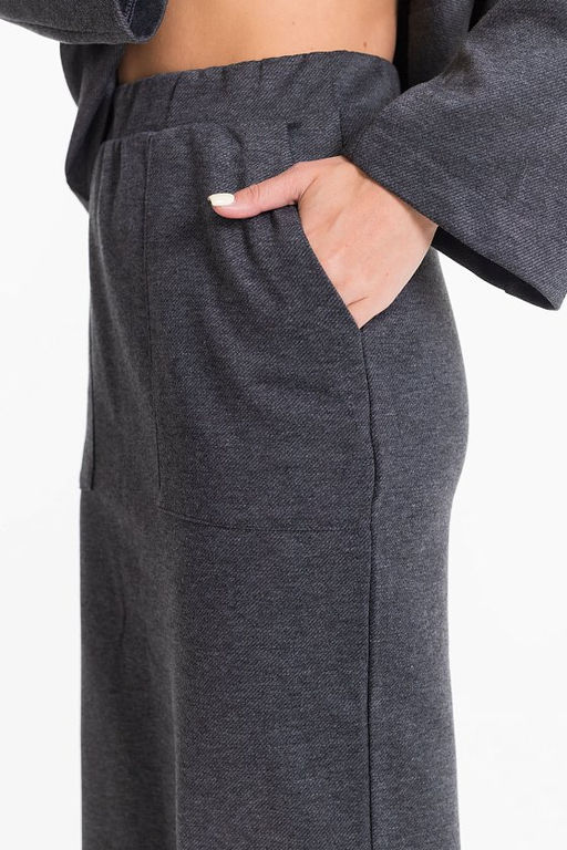 Костюм (джемпер+юбка) М323176Wb серый графит - Елена фото 7