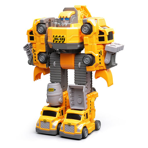 Робот трансформирующийся в дорожную технику, в коробке