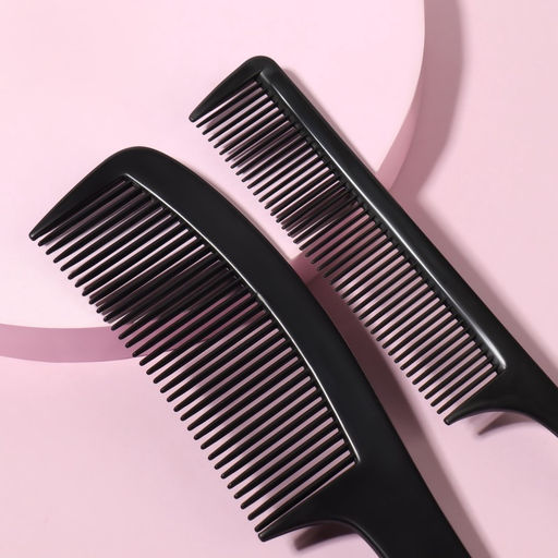 Цена за 4 шт. Набор расчёсок, 2 предмета, чёрный