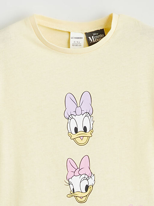Футболка для девочек с круглым вырезом Daisy Duck с принтом