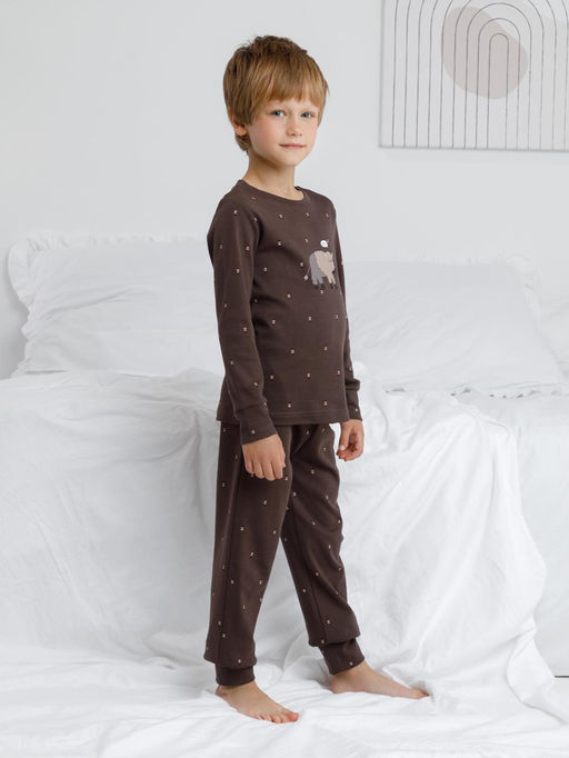 К 1621/темно-коричневый 0912 Н048 пижама дет