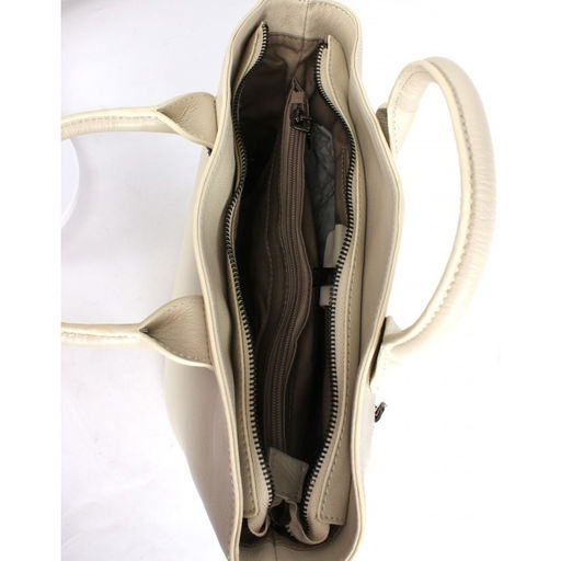 Сумка женская натуральная кожа XYN-3558, 1отд+карм/пер, плечевой ремень, молочный SALE 264910 - Adelia фото 7