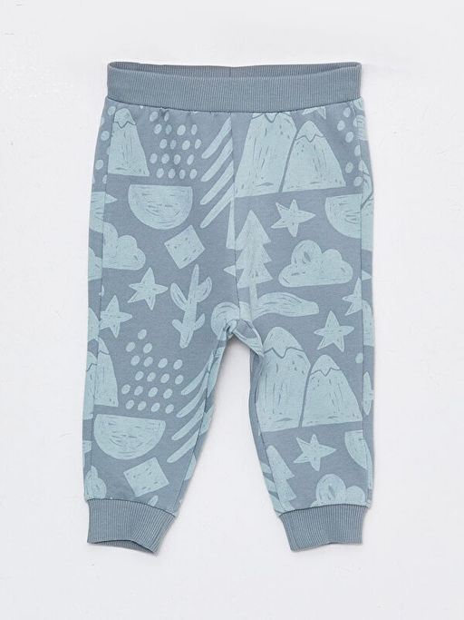 Bisiklet Yaka Uzun Kollu Bask?l? Pamuklu Erkek Bebek Sweatshirt ve Pantolon 2li Tak?m - Waikiki фото 3