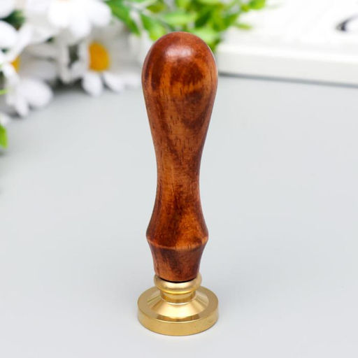 Печать для сургуча с деревянной ручкой «Корона», 9×2.5×2.5 см