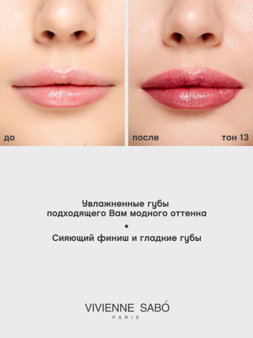 Vivienne Sabo Губная помада Nude Createur тон 13 сияющий сливовый  фото 8