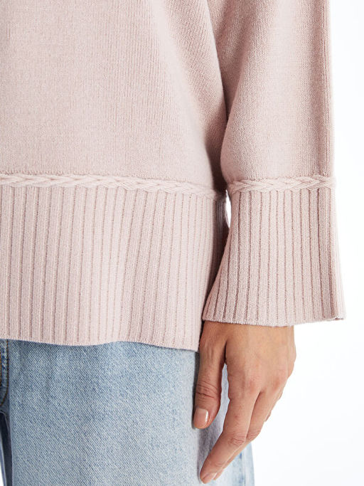 Bisiklet Yaka Kad?n Triko Tunik