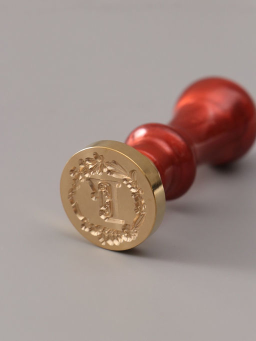 Печать для сургуча с пластиковой ручкой «Венок с буквой F», 2.5×2.5×6.3 см