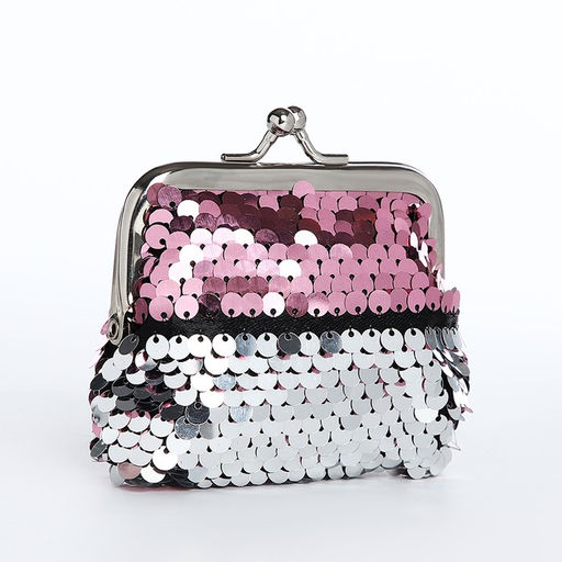 Кошелек дет 02-07-01 Блеск, 9*3*8, отд на фермуаре, розовый /белый - Simaland фото 7