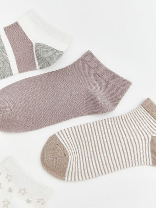 Desenli Kad?n Patik ?orap 5li