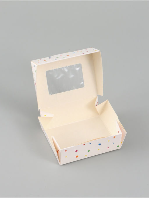 Цена за 5 шт. Коробка подарочная складная «Путевка в сладкую жизнь», 10×8×3.5 см, с окном