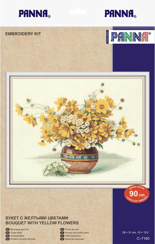 Набор для вышивания PANNA C-7160 Букет с желтыми цветами 38 х 31 см