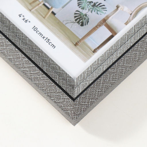 Фоторамка 10×15 см «Лестница с ромбами», пластик, серая, 2×13×17.9 см