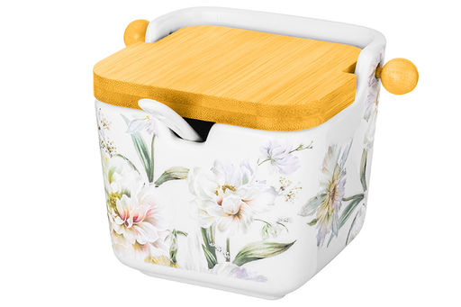 Банка д/сыпучих продуктов 250 мл 12*9,5*9 см Корнелия NEW BONE CHINA - Elan gallery фото 4