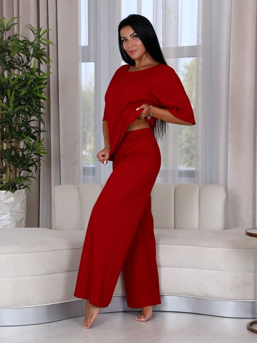 02 ЖЕНСКИЙ КОСТЮМ (брюки) (Винный) - А-дина фото 3