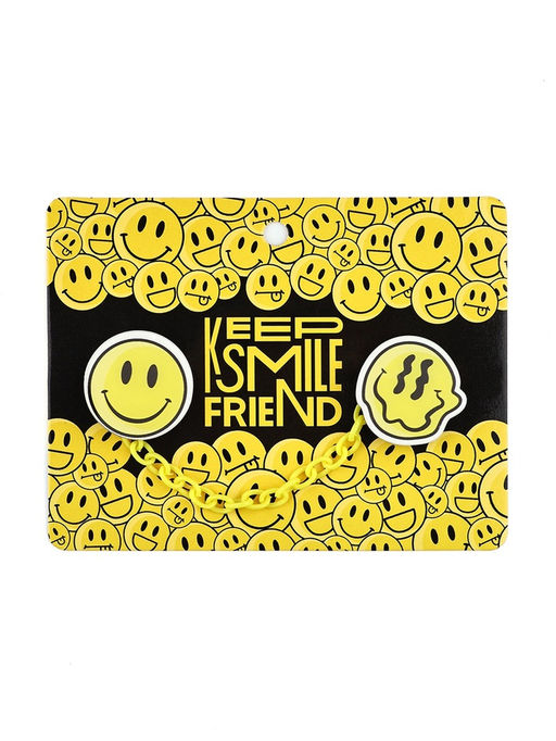 Цена за 2 шт. Значки на цепочке Смайл, 13?10 см, набор 2 шт.