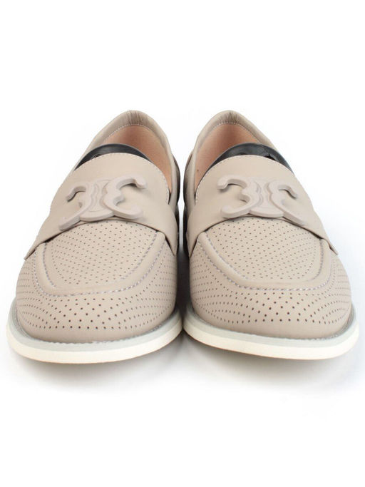 06-PDJ72-2 GRAY/GREEN Туфли женские (натуральная кожа) - Фабричный китай фото 8