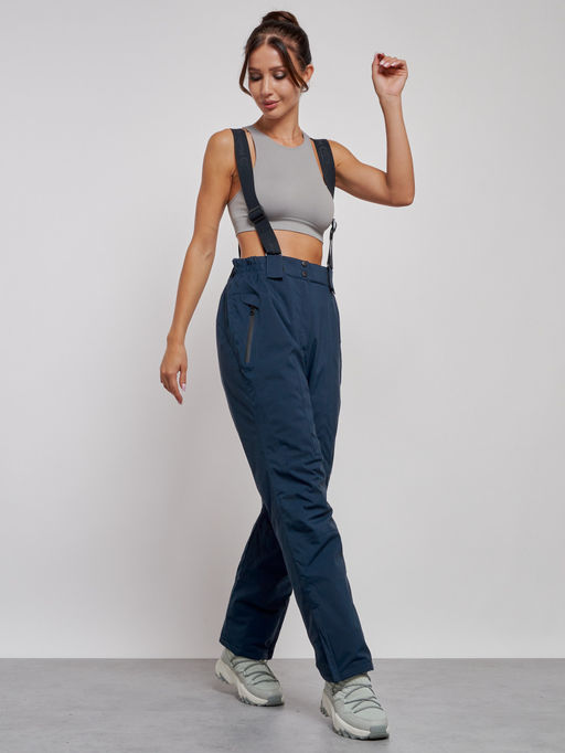 Горнолыжный костюм женский большого размера зимний бирюзового цвета 03960Br - Chunmai фото 23