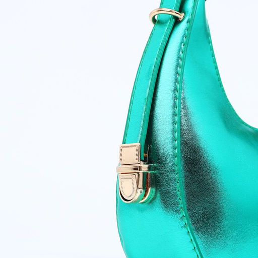 Сумка-багет на молнии, цвет зелёный - Simaland фото 4