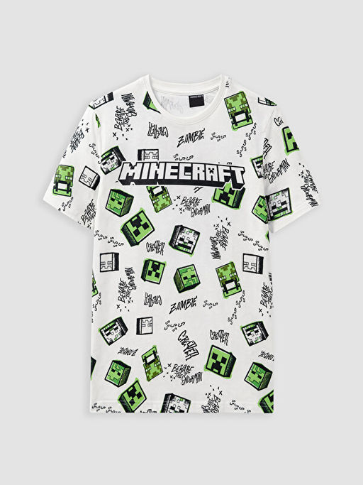 Minecraft Bask?l? Erkek ?ocuk ?ortlu Pijama Tak?m?