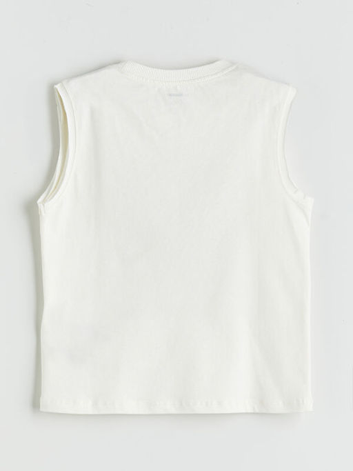 Bisiklet Yaka Bask?l? Erkek ?ocuk Atlet ve ?ort 2li