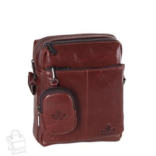 Сумка мужская кожаная 6882-2Z brown Zinimsk  в Новосибирске