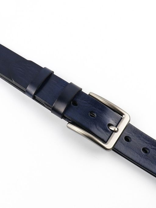 Мужской кожаный ремень Dierhoff ДРК 3056/2-40 Синий - Sergio valentini фото 10