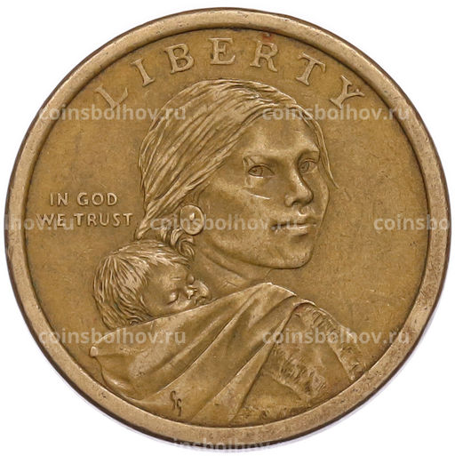 Монета 1 доллар 2010 года (P) США Коренные американцы (Сакагавея)  Великий закон о мире (Стрелы)
