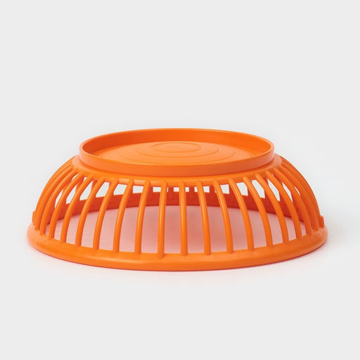 Ваза для фруктов Доляна «Дискарт», пластик, 21.5×6.7 см, оранжевая