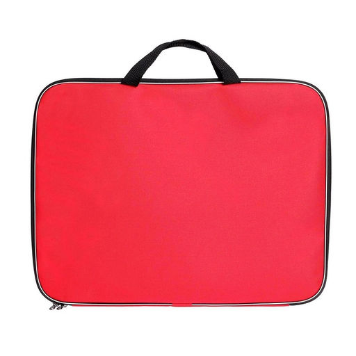 Папка для чертежей и рисунков А3, 470×350×20 мм, с ручками, текстильная, Calligrata Стандарт, Красная, плотность 600D