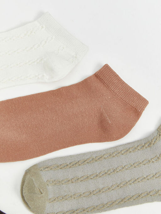 Desenli Kad?n Patik ?orap 5li